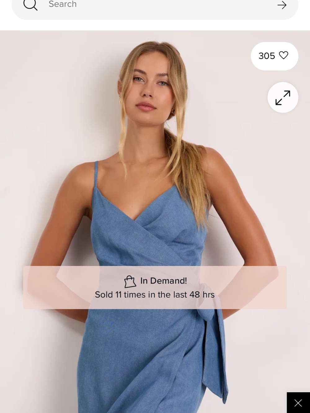 Lulu's Light Blue Spaghetti Strap Wrap Chemise